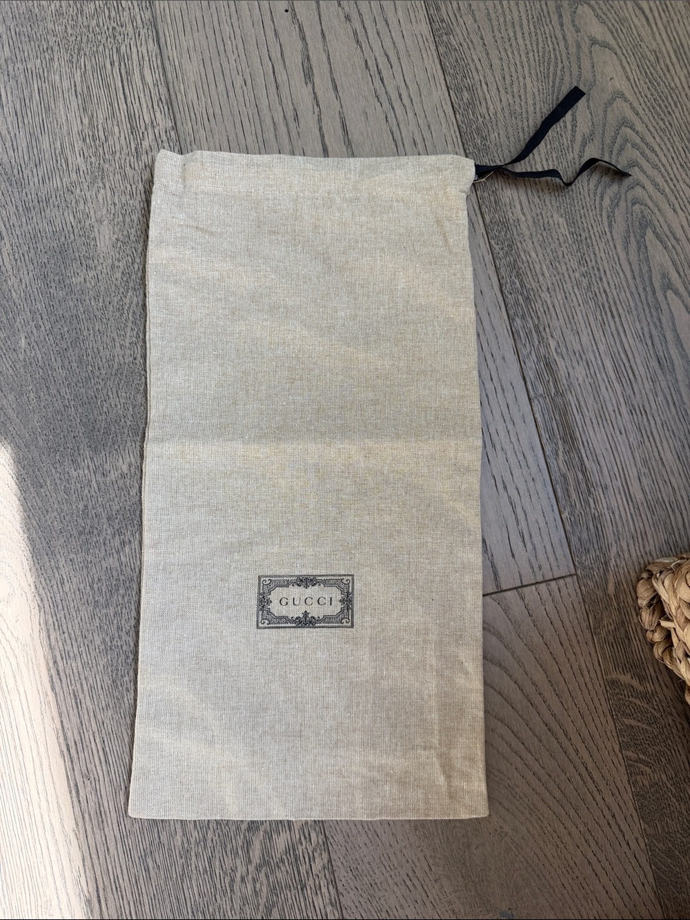 Gucci Dust Bag Drawstring 17x8.5 Beige Purse Protector Storage